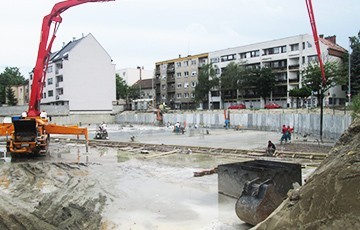 Társasházak alaplemez betonozás